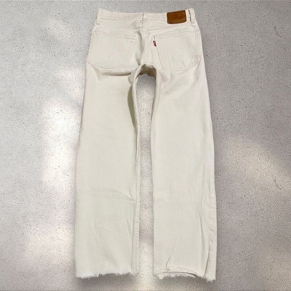 Rare Vintage Levi's Big E Red Tab 501 Cream Classic Jeans - Picture 1 of 7